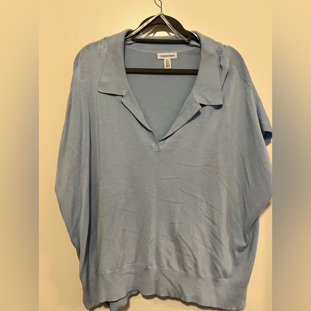 Calvin Klein Sky Blue Knitwear